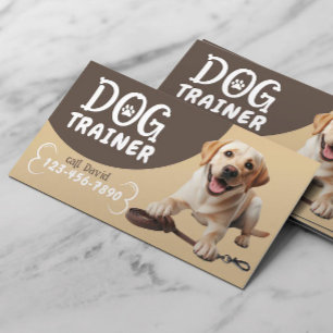 Lycklig Labrador Retriever Professionell Hund Trai Visitkort