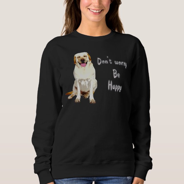 Lycklig Labrador T Shirt (Framsida)