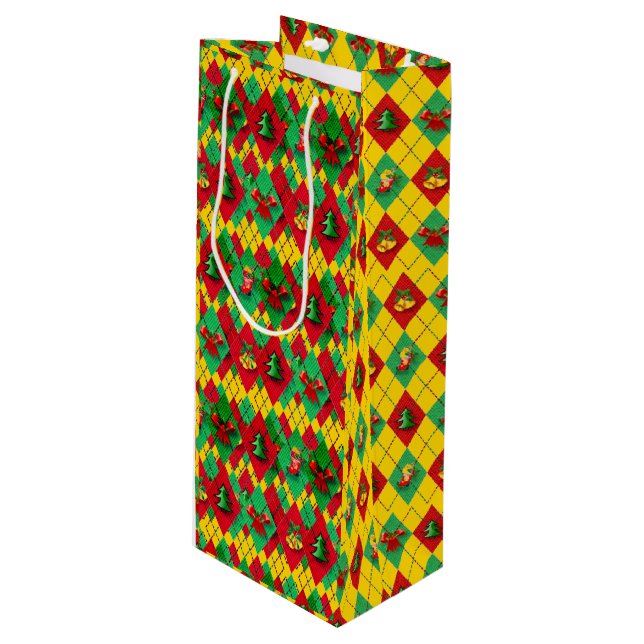 Lycklig-läge - julklapp Vin - - (Framsidan Vinklad)