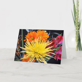 Lycklig Läkare Day Blommigt Kort