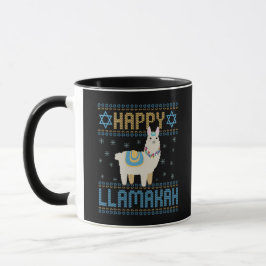 Lycklig Lamakah Funny Jewish Hanukkah Gift Mugg