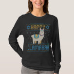 Lycklig Lamakah Funny Jewish Hanukkah Gift T Shirt<br><div class="desc">chanukah, Kamakah, hanukkah, dreidel, jewant, ful, sweater, llama, christmas, trikå</div>