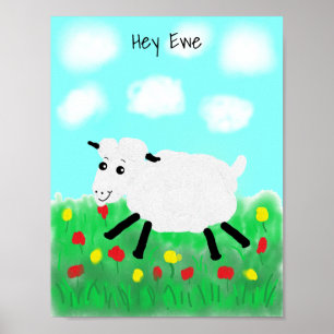 Lycklig Lamb Poster