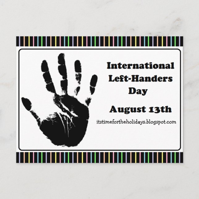 Lycklig Lämnat-Handers Day, 13 augusti Vykort (Framsida)