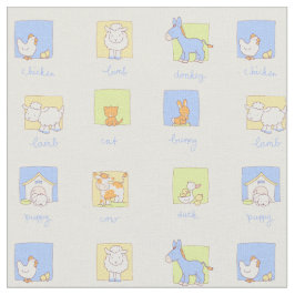 Lycklig lantgård tyg