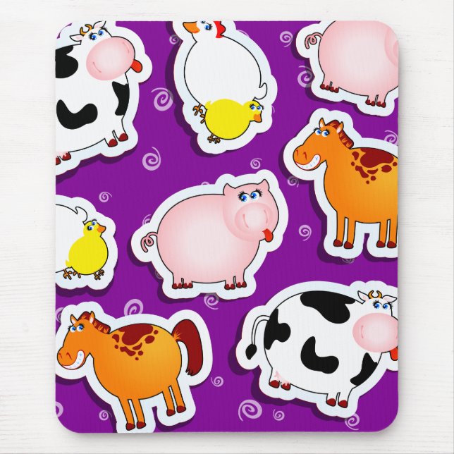 Lycklig lantgårdbakgrund, mousepad musmatta (Framsidan)