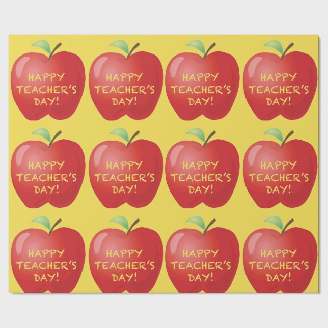 Lycklig lärardag Apple Presentpapper (Seam)
