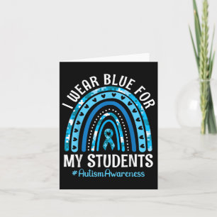 Lycklig Lärare I Bära Blue for My Studenter Autism Kort