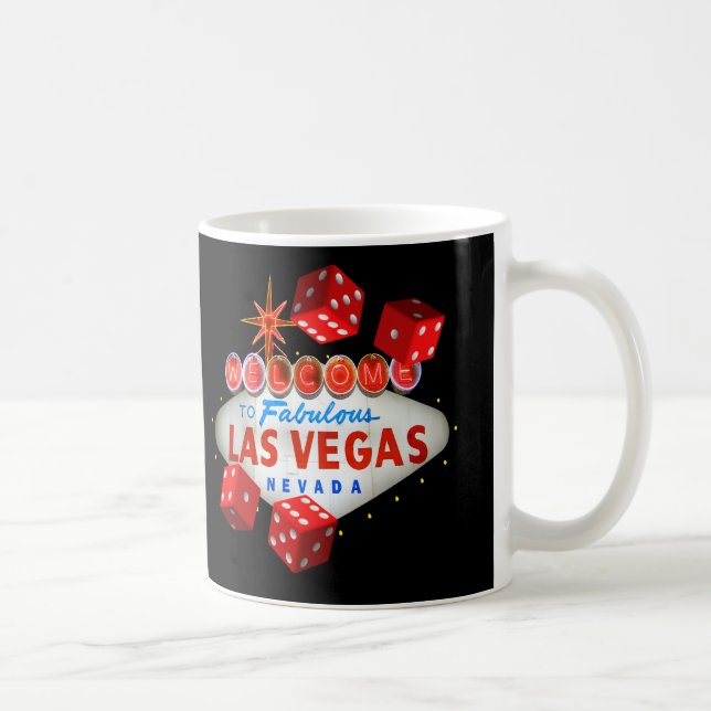 Lycklig Las Vegas tärningmugg Kaffemugg (Höger)
