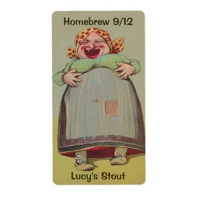 Lycklig Laughing Dam Home Brewing Beer Flaska-etik Fraktsedel (Framsidan)