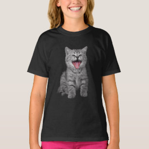 Lycklig Laughing Kitten Cat T Shirt