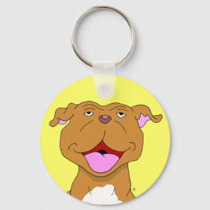 Lycklig le groptjur Keychain Nyckelring