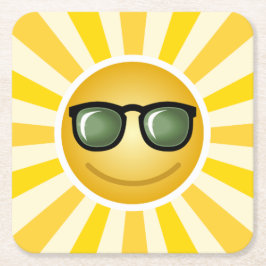 Lycklig le sol underlägg papper kvadrat