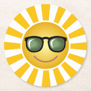 Lycklig le sol underlägg papper rund