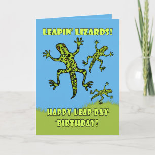 Lycklig Leap Day Birthday! Leapingkort Kort