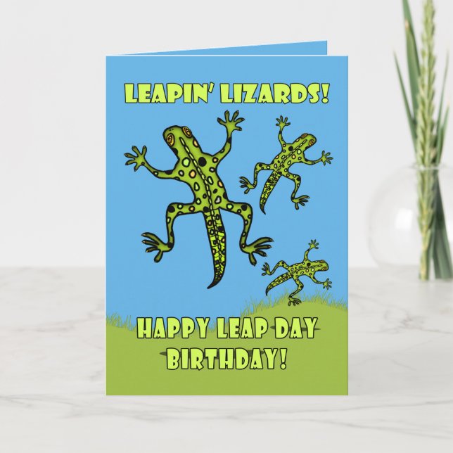 Lycklig Leap Day Birthday! Leapingkort Kort (Framsida)