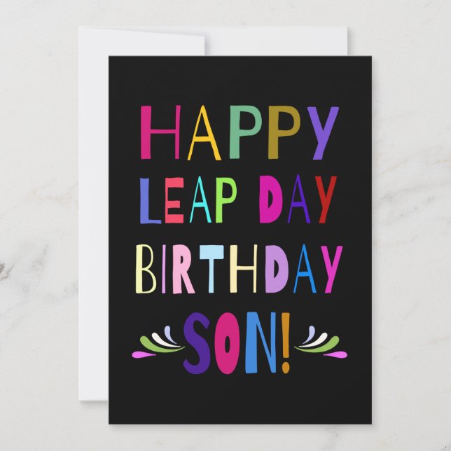 Lycklig Leap Day Birthday Son! | Du anpassar den (Framsida)
