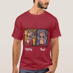 Lycklig/ledsen Gerald skjorta Tee Shirt