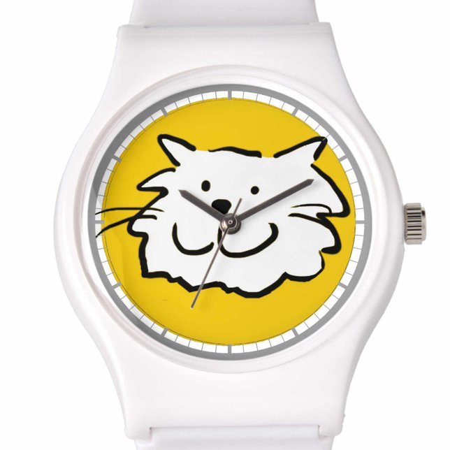 Lycklig leende Katt som illustration av Roligtens  Armbandsur (Skapare uppladdad)