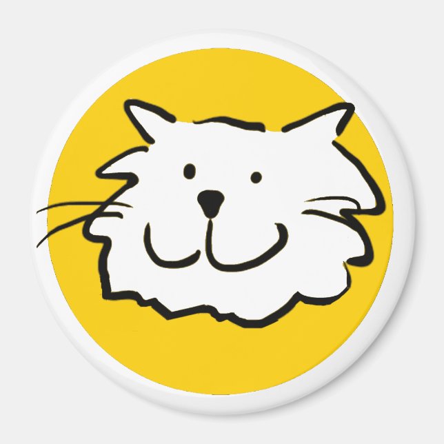 Lycklig leende Katt som illustration av Roligtens  Magnet (Framsidan)