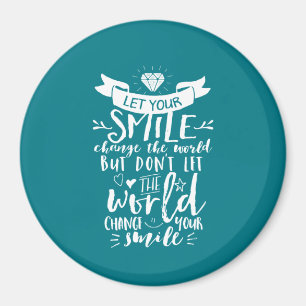 Lycklig leendeändring för inspirera magnet