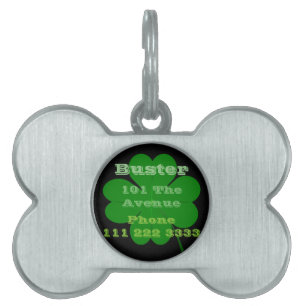 Lycklig legitimation för Shamrockklöverhund Namnbricka Husdjur