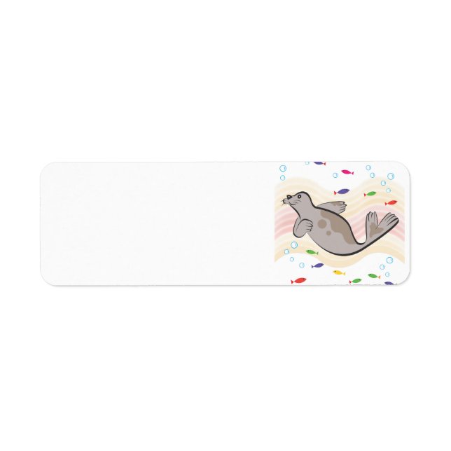 Lycklig lejona returadress etikett (Framsidan)