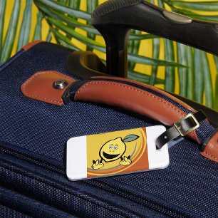 Lycklig Lemon Ansikte Bagagebricka