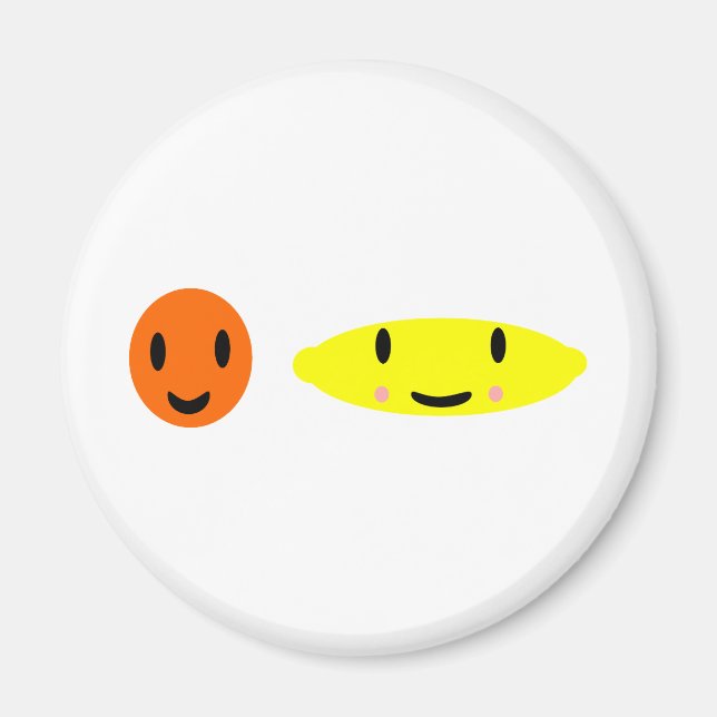 Lycklig Lemon och Orange 2 Magnet (Framsidan)