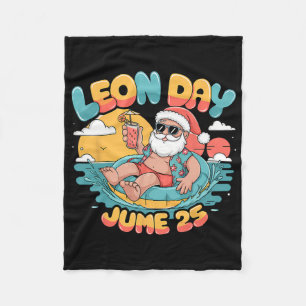 Lycklig Leon Day Santa Sommar 6 månader till Chris Fleecefilt