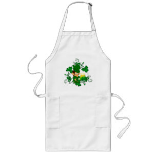 Lycklig Leprechaun Apron Långt Förkläde