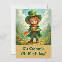 Lycklig Leprechaun Child's St. Patrick's Day Inbjudningar