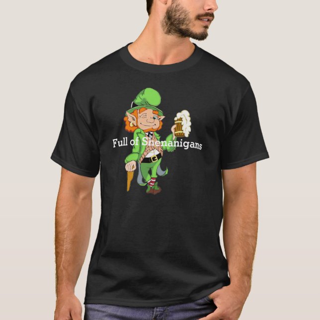 Lycklig Leprechaun-kläder T-shirt (Framsida)