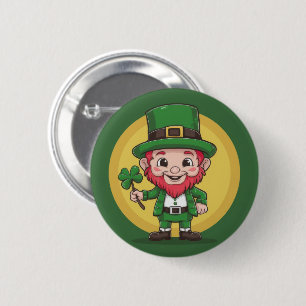 Lycklig Leprechaun och Klöver Knapp
