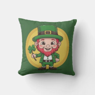 Lycklig Leprechaun och Klöver Kudde