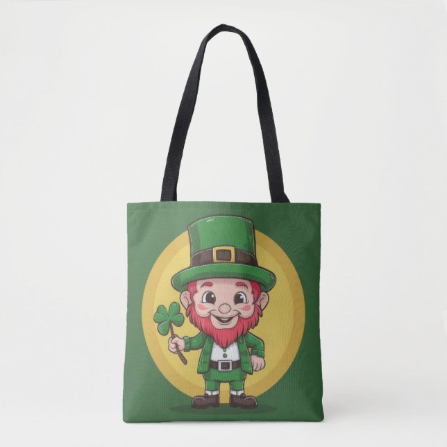 Lycklig Leprechaun och Klöver Tygkasse (Framsida)