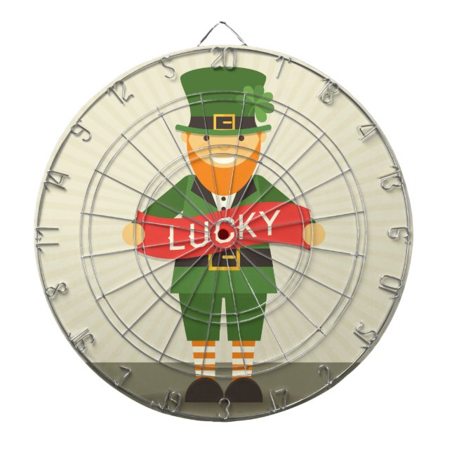 lycklig leprechaun piltavla (Framsidan)