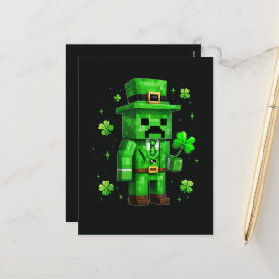 Lycklig Leprechaun Rolligt St Patrick's Day Videos Helg Vykort