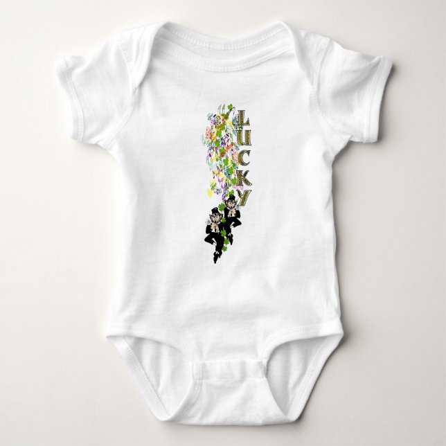 Lycklig Leprechaun Tee (Framsida)