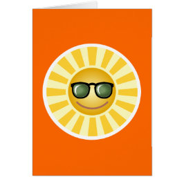 Lycklig ler ler Sol Hälsningskort