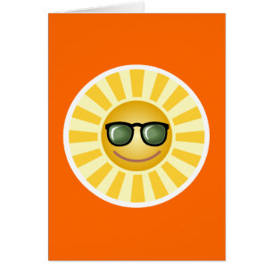 Lycklig ler ler Sol Hälsningskort