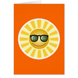 Lycklig ler ler Sol Hälsningskort