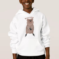 Lycklig ler söt quokka tecknad design
