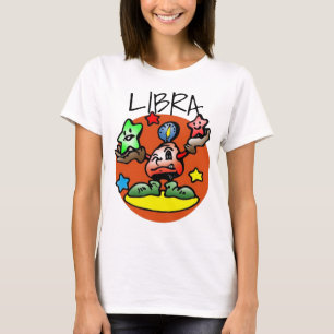 Lycklig-libra-skalor med stjärnor t shirt