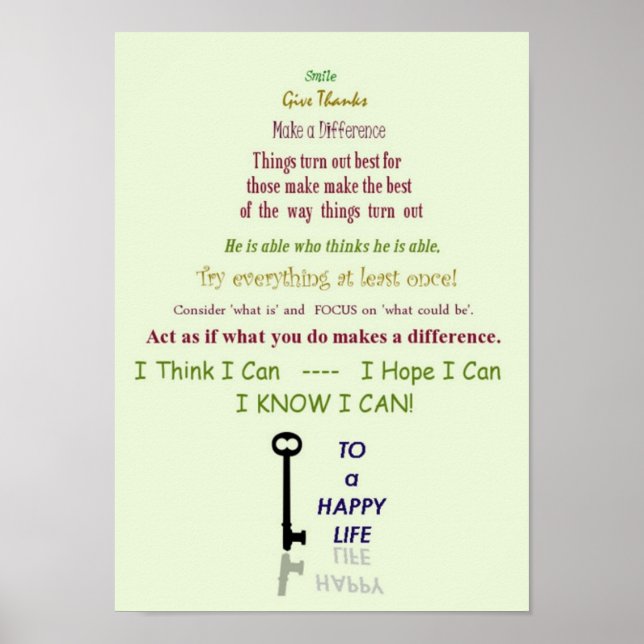 Lycklig Life Poster (Framsidan)