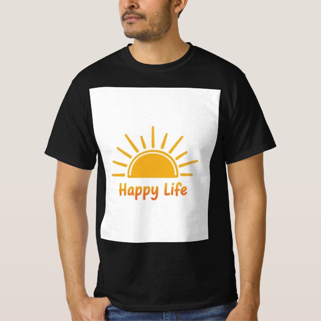 Lycklig Life: Upplyst av Joy T Shirt (Framsida)