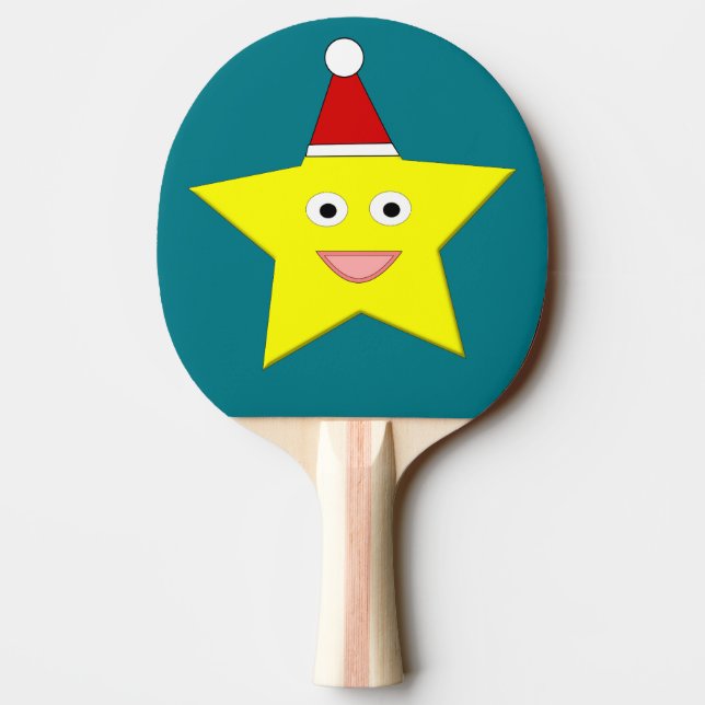 Lycklig Liittle jul Star Ping Pong Paddle Pingisracket (Baksidan)