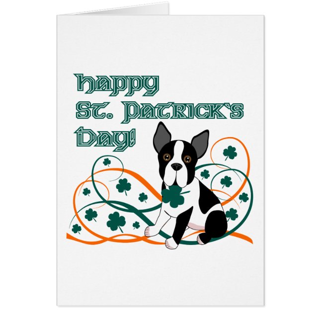 Lycklig Lil Terrier Hälsningskort (Framsidan)