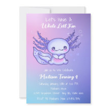 Lycklig Lila Axolotl Birthday