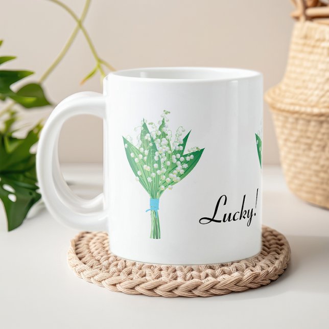 Lycklig Liljekonvalj  Jumbo Mugg (Skapare uppladdad)